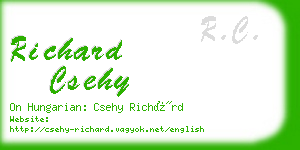 richard csehy business card